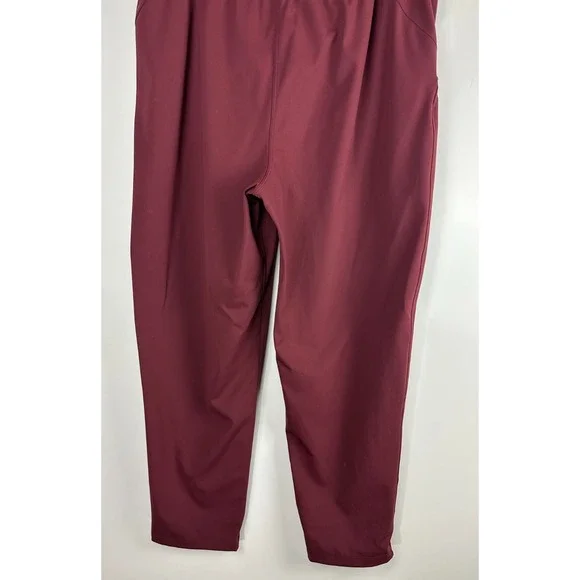 Lululemon Keep Moving Pant 7/8 High Rise Pockets Stretch Cassis Maroon Size 14 - Picture 12 of 13